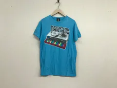 本物フランクリンマーシャルFRANKLINMARSHALLコットンプリント半袖Tシャツメンズサーフアメカジミリタリーストリートスケーターワークビジネススーツモードゴルフ青ブルーMイタリア製のサムネイル