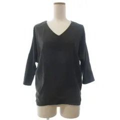 アナイ ANAYI カットソー 七分袖 切替 無地 グレー 38