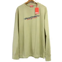 新品 定価19.800円☆DIESEL ディーゼル クルーネック 長袖 Tシャツ ロンT ロゴプリント 大きめサイズ XXL  メンズ
