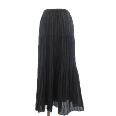 コムサイズム COMME CA ISM ギャザースカート ロング丈 チャコールグレー 9 ■FF