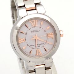 稼働品 SEIKO ルキア 3B51-0AE0 電波ソーラー 腕時計 ネイビー盤