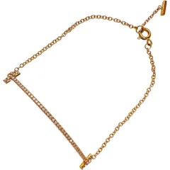 【TIFFANY&Co./ティファニー】Tスマイル ミディアム  ダイヤモンド ブレスレット K18PGピンクゴールド 18金  2.3g 16.5cm レディース 【中古】【真子質店】【GD】のサムネイル