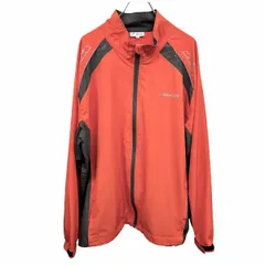 古着 ヘッド 薄手 ジャケット 一部タイガーカモ ラグラン 長袖 ハイネック 裏地無し ポリなど 4L 3XL オレンジ オレンジ×グレー メンズ