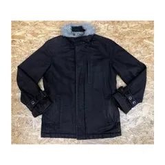 【中古】[印象BC] Calvin Klein Jeans カルバンクライン ジーンズ メンズ Mサイズ カーキ THE DIFFERENCE RUPERT Lサイズ コート 中綿入り ファー裏地 フライフロント 練りボタン 長袖 アウター 綿100%のサムネイル