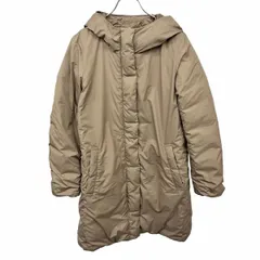 【中古】[印象AB] 無印良品 ムジルシリョウヒン ダウンコート / パーカー レディース M ベージュブラウン [表地：ポリ100%/裏地：ナイロン100%/ダウン90%＋フェザー10%] フライフロント ドットボタン×ジップアップ 内ポケット無し 長袖のサムネイル
