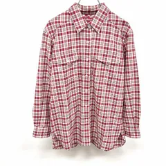 【中古】[印象A] PHENIX フェニックス シャツ レディース M レッド 赤×青×白系 ポリ×綿 アウトドア 長袖 チェック 両胸フラップポケットのサムネイル