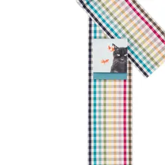 【反物】新品　伊勢木綿　変わり格子　マルチカラー