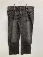 UNIQLO ユニクロ デニムパンツ 40inch ブラック フルレングス 無地 スタンダード ストレート レギュラー ヴィンテージ