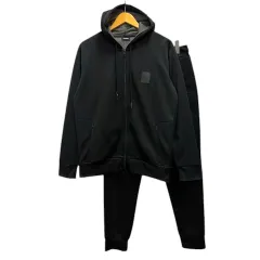 ディーゼル DIESEL セットアップ ジャージ パーカー パンツ ボトムス ワンポイント S 黒 ブラック