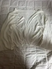 白 クロップド カーディガン