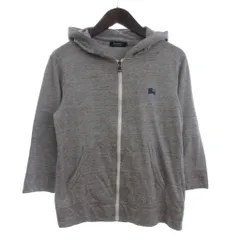 バーバリーブラックレーベル BURBERRY BLACK LABEL パーカー ジャケット 七分袖 フルジップ グレー 2
