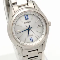★良品 SEIKO セイコー エクセリーヌ 1B25-0AT0 ソーラー電波 動作品 チタニウム