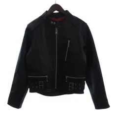 ホーンワークス HORN WORKS ライダース レザージャケット シングル ジップアップ 牛革 ベルト 黒 ブラック S ■FF