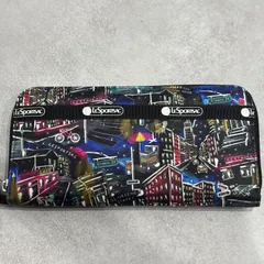 LeSportsac レスポートサック ニューヨークシティ 総柄 ポリエステル ラウンドファスナー 長財布 ロングウォレット 財布 ジップアラウンド ウォレット 小銭入れ カードケース マルチケース リストレット トラベルウォレット レディース 人気