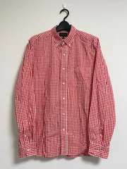 BEAMS PLUS M ギンガムチェック B.Dシャツ レッド