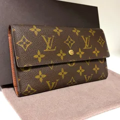 a52 ポルト トレゾール　ポルトフォイユ インターナショナル　旧型　ルイ ヴィトン Louis Vuitton　3つ 三つ 折り　フラップ ボタン 式　長 財布　ロング ウォレット　モノグラム