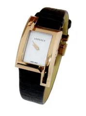 美品 定価145.200円◇VERSACE GRECA ICON 日本未発売 グレカ アイコン クォーツ 腕時計 ヴェルサーチ メデューサ レザーベルト レディースのサムネイル