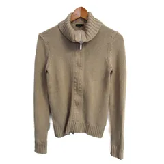 セオリー ニットブルゾン ジャケット アウター カーディガン 日本製 レディース 2サイズ ベージュ theory 【中古】