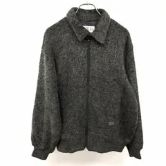 【中古】[印象AB] Arnold Palmer アーノルドパーマー ジップジャケット / ブルゾン メンズ M メランジ チャコールグレー アクリル×毛×ポリ 左ポケットにロゴ刺繍 内ポケット×１ ボタン留めのポケット 長毛 ステンカラー 裏地付き 長袖のサムネイル