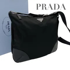 【価格交渉/質問大歓迎♪】【極美品】プラダ　ナイロン　レザー　三角ロゴ　ショルダーバッグ　黒　5835