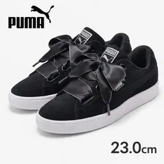 【未使用】PUMA プーマ SUEDE HEART GALAXY WNS 23cm ブラック リボン 厚底スニーカー プーマ レディース《0402-05》