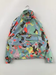 adidas アディダス ナイロンジャケット XS ライトグリーン カモフラージュ柄 フードなし