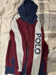 ポロ 3色 フード ジップアップ