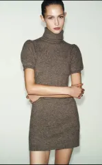 ザラ ブラウン 半袖ニット ONE PIECE