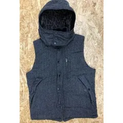 古着 RAGEBLUE レイジブルー L メンズ（レディース？） ベスト 中綿入り(若干羊毛入り) ノースリーブジャケット レオパード グレー×黒×茶色等