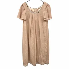 【中古】[印象A] Replete リプリート ドレスワンピース レディース 9AR M ベージュ ポリ100% Replete 2WAY パネルシフォン ノースリーブ＆半袖 袖脱着可 花柄レースのサムネイル