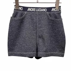 【新品】[印象N] ANDRE LUCIANO アンドレルチアーノ ショートパンツ / ショーツ レディース M 杢ネイビー ポリ100% サイドファスナー ロゴプリントのサムネイル