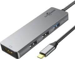 新品未使用　USB-C HDMI アダプタ 4-in-1 4K HDMI ポート+USB3.0+USB2.0*2 高速ポート Thunderbolt 3対応 MacBook Pro/Air、iPad Pro