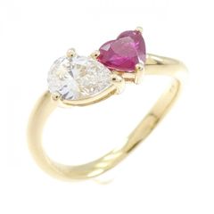 ハートルビー0.91ct ダイヤモンド0.55ct K18 リング - メルカリ