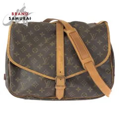 LOUIS VUITTON ルイヴィトン モノグラム ソミュール35 ブラウン ゴールド金具 PVC/レザー M42254 ショルダーバッグ 男女兼用 601464【中古】