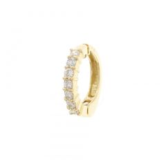 スタージュエリー K18 ダイヤモンド フープピアス ハート 0.06ct 片耳 