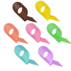 TK.Felly シリコン結束バンド 7色35本セット カラー結束バンド カラー銘板結束バンド シリコンバンド シリコンケーブルバンド 