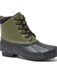 ランズエンド レディース シューズ ブーツ・レインブーツ Lands End Womens Insulated Duck Boots Forest moss leather フォレストのサムネイル