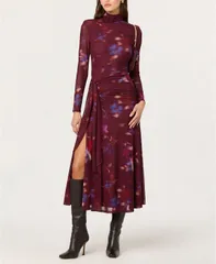アストール レディース トップス ワンピース タートルネック ASTR the Label Womens Aubriella Turtle Neck Dress Dark Plum Multi プラム