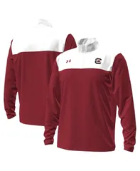 アンダーアーマー メンズ アウター パーカー・スウェット パーカー Under Armour Mens GarnetWhite South Carolina Gamecocks Green Blocked QuarterZip Pullover Hoodie