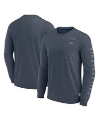 ファナティクス メンズ トップス Tシャツ Fanatics Mens Blue Philadelphia 76ers Elements Future Ground Tonal Info Long Sleeve TShirt Blue ブルー