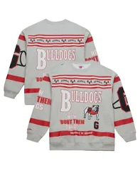 ミッチェルネス メンズ アウター パーカー・スウェット プリント スウェット シャツ Mitchell Ness Mens Gray Georgia Bulldogs All Over Print Sのサムネイル