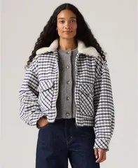 リーバイス レディース アウター パーカー・スウェット ジャケット Levis Premium Womens Shrunken 90s Trucker Long Sleeve Jacket Blue ブルー