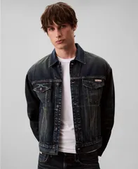 カルバンクライン メンズ アウター ジャケット・ブルゾン ジャケット Calvin Klein Mens 90s Trucker Long Sleeve Jacket Scarborough