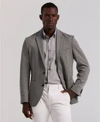 ペリーエリス メンズ アウター ジャケット・ブルゾン ブレザー ジャケット Perry Ellis Mens Single Breasted Textured Blazer Jacket Gray グのサムネイル