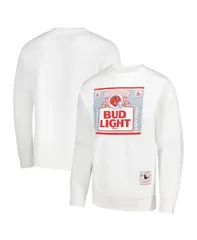 ミッチェルネス メンズ アウター パーカー・スウェット スウェット シャツ Mitchell Ness Mens x Bud Light White Atlanta Falcons The Crestのサムネイル