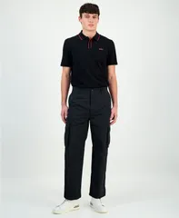 ヒューゴボス メンズ ボトムス カジュアルパンツ カーゴパンツ パンツ ロゴ Hugo Boss Mens Greco RegularFit Logo Cargo Pants Black ブラックのサムネイル