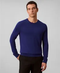 カルバンクライン メンズ アウター ニット・セーター クルーネック ウール セーター Calvin Klein Mens Merino Wool Blend Crewneck Sweater Bellwether