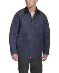 リーバイス メンズ アウター ジャケット・ブルゾン コーデュロイ ジャケット Levis Mens Corduroy Collar Barn Jacket Navy ネイビー