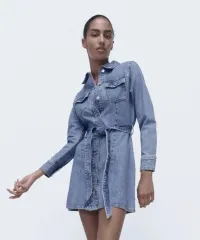 (ブラックデニム) IU ザラ デニム ONE PIECE ベルト 含む