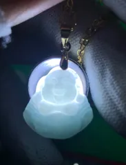 翡翠ヒスイ 布袋弥勒 ネックレス1532-5/5